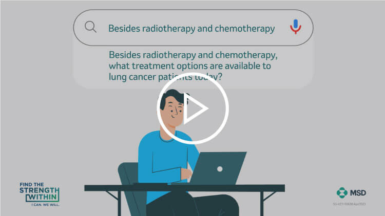 Besides radiotherapy and chemotherapy, what treatment
                        options are available to lung cancer patients today?